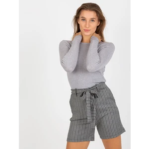 Grey fitted classic sweater with viscose