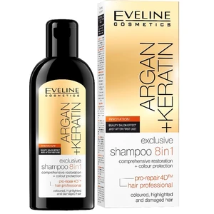 Eveline Cosmetics Argan + Keratin šampon 8 v 1 150 ml