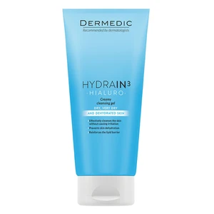 DERMEDIC Krémový čisticí gel pro dehydratovanou suchou pleť Hydrain3 Hialuro 200 ml