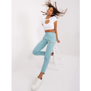 Pistachio sweatpants with pockets