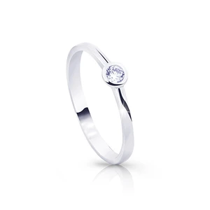 Cutie Jewellery Jemný trblietavý prsteň z bieleho zlata Z8006-10-X-2 57 mm