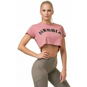 Nebbia Loose Fit Sporty Crop Top Old Rose L