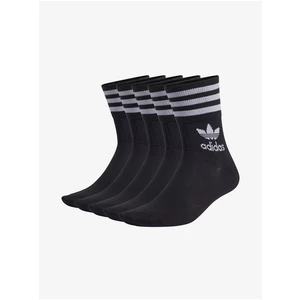 Sada pěti párů pánských ponožek v černé barvě adidas Originals - Pánské