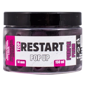 LK Baits Pop Up Boilies Top ReStart Purple Plum 14mm 150ml