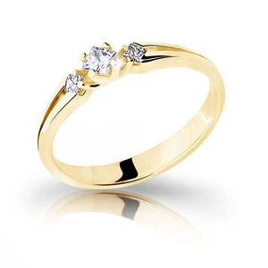 Cutie Jewellery Půvabný prsten ze žlutého zlata se zirkony Z6866–2105-10-X-1 52 mm