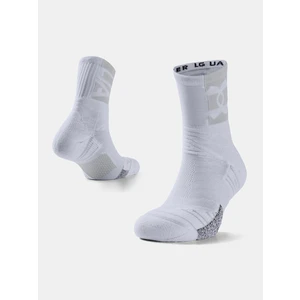 Unisex ponožky Under Armour Playmaker Crew  White  L (41-46)