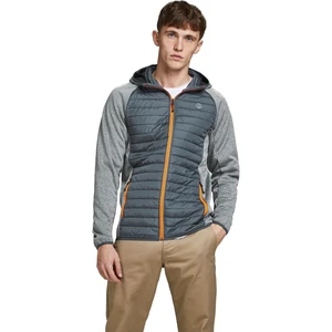 Jack&Jones Pánska bunda JJEMULTI 12182242 Grey Melange L