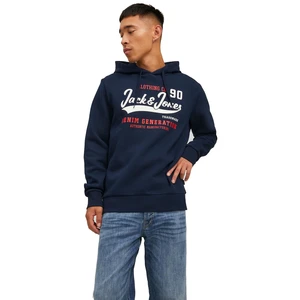 Jack&Jones Pánská mikina JJELOGO Regular Fit 12210824 Navy Blazer XXL
