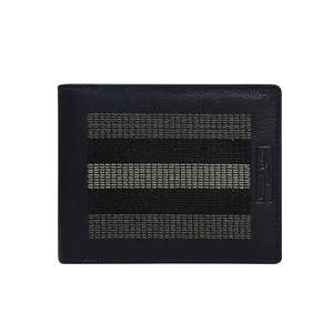 Men´s dark blue wallet with horizontal gray stitching