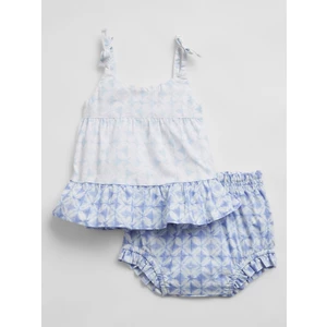 Modré holčičí baby plavky tiered outfit set GAP
