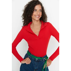 Trendyol Red Polo Neck Knitwear Sweater