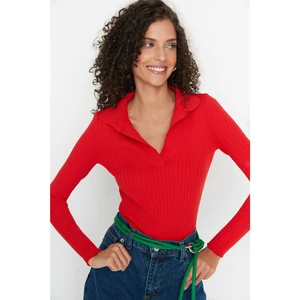 Trendyol Red Polo Neck Knitwear Sweater