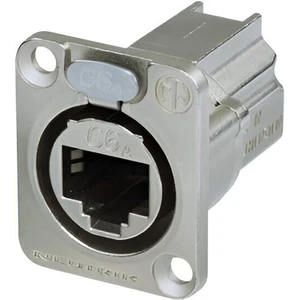 Zásuvka, rovná Neutrik NE8FDX-P6, RJ45 NE8FDX-P6, počet pólů: 8P8C, niklová, 1 ks