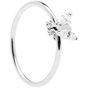PDPAOLA Krásný stříbrný prsten s něžnou včeličkou BUZZ Silver AN02-218 52 mm