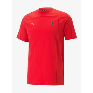 Red Men's T-Shirt Puma Ferrari Style - Men