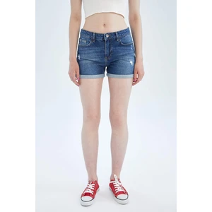 DEFACTO Basic Distressed Mini Jean Short