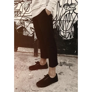 Cropped Terry Pants Black