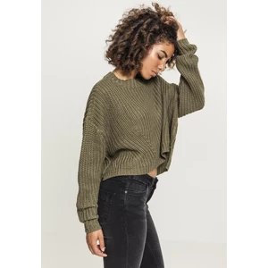 Women's wide oversize sweater olive