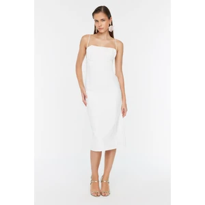 Trendyol Ecru Collar Detailed Evening Dress Evening Dress