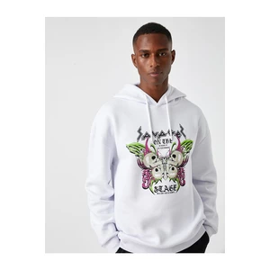 Koton Printed Oversize Sweatshirt Raising