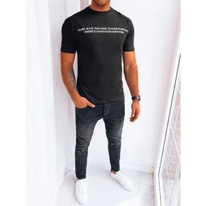 Men's T-shirt with black print Dstreet