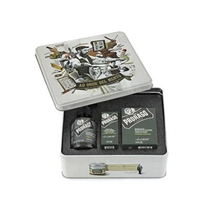 Proraso Cypress And Vetiver zestaw podarunkowy Metal Box Beard Care 200 ml + 100 ml + 30 ml