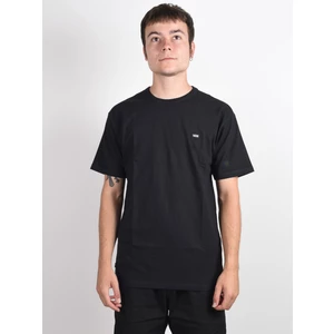 Bavlnené tričko Vans čierna farba, jednofarebné