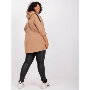 Miley's camel plus size sweatshirt