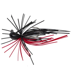 Savage gear skirt flirt jig sinking black red - 6 cm 4 g