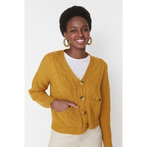 Trendyol Cardigan - Yellow - Regular fit