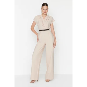 Trendyol Jumpsuit - Beige - Regular fit