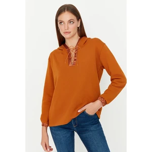 Trendyol Sweatshirt - Brown - Regular fit