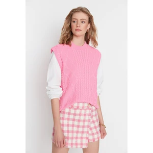 Trendyol Sweater Vest - Pink - Regular fit