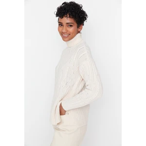 Trendyol Sweater - Ecru - Regular fit