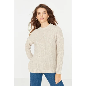 Trendyol Sweater - Beige - Regular fit