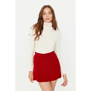 Trendyol Red Basic Knitwear Short Skirt