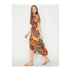 Koton Women's Red Patterned Dress