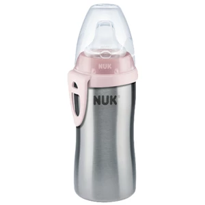 NUK Active Cup Stainless Steel detská fľaša Rose 215 ml