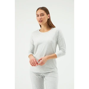 Dagi Pajama Top - Gray - Plain