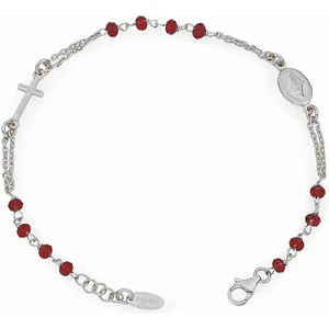 Amen Elegantní stříbrný náramek s krystaly Rosary BROBR3