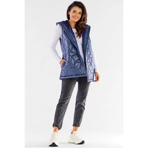 Awama Woman's Vest A539 Navy Blue