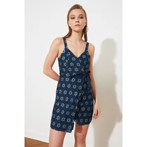 Trendyol Indigo Button részletes ruha