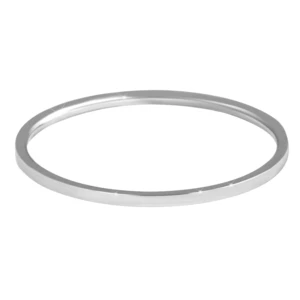 Troli Elegantní minimalistický prsten z oceli Silver 60 mm
