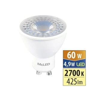 LED žárovka GU10 McLED 4,9W (60W) teplá bílá (2700K), reflektor 38° ML-312.167.87.0