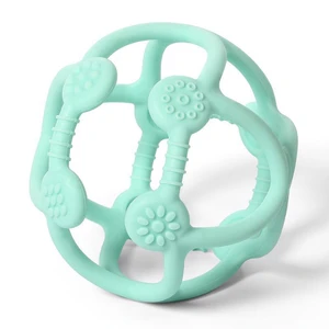 BABYONO Kousátko silikonové Ortho míček 0 m+ mint