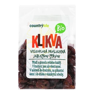 Country Life Klikva velkoplodá proslazená jablečnou šťávou BIO 100 g