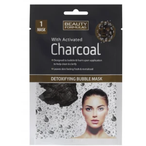 Beauty Formulas Detoxikační maska s aktivním uhlím Charcoal (Detoxifying Bubble Mask) 1 ks