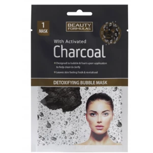 Beauty Formulas Detoxikační maska s aktivním uhlím Charcoal (Detoxifying Bubble Mask) 1 ks