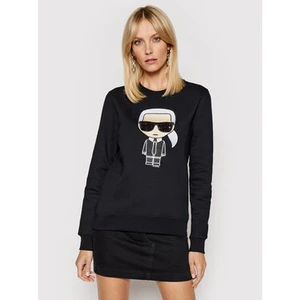 Mikina Karl Lagerfeld Ikonik Karl Sweatshirt - Černá - Xs