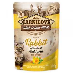 CARNILOVE cat  kapsa  KITTEN  RABBIT/marigold - 85g